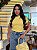 T-SHIRT CANELADA - AMARELO MANTEIGA - Imagem 1