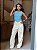REGATA CANELADA C/ STRASS - AZUL COMFY - Imagem 5