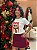 T-SHIRT DTF GATO MERRY X MAS - OFF WHITE - Imagem 3
