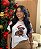 T-SHIRT DTF CACHORRO LUZES DE NATAL - BRANCO - Imagem 1