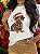 T-SHIRT DTF CACHORRO LUZES DE NATAL - BRANCO - Imagem 2