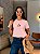 T-SHIRT DTF CEREJAS MINIMALISTA - ROSA ROMANTIC - Imagem 1