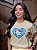 T-SHIRT DTF CORAÇÃO HELLO KITTY - AMARELO BRULEE - Imagem 1