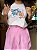 T-SHIRT DTF TOM E JERRY - ROSA ROMANTIC - Imagem 3