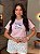 T-SHIRT DTF HELLO KITTY CEREJAS - ROSA ROMANTIC - Imagem 1