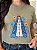 T-SHIRT DTF NOSSA SENHORA FLORES AMARELAS E AZUIS - Imagem 2