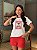 T-SHIRT DTF URSO BONÉ ROSA - OFF WHITE - Imagem 1