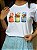 T-SHIRT DTF VASINHOS COM BICHINHOS - BRANCO - Imagem 3
