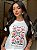 T-SHIRT DTF FLOWER MARKET BARCELONA - OFF WHITE - Imagem 1