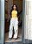 REGATA CANELADA C/ STRASS - AMARELO MANTEIGA - Imagem 6