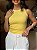 REGATA CANELADA C/ STRASS - AMARELO MANTEIGA - Imagem 4