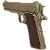 Pistola de Pressão KWC 1911 Mola TAN 6 mm + Alvo - Imagem 5