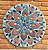 Mandala em cerâmica artesanal sobre madeira 60 cms - Imagem 1