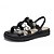 Sandália Feminina Flatform Namaste Preto Grafite Dakota Y7633-0003 - Imagem 3
