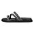 Rasteira Papete Feminina Beira Rio 8488108 Cristal/preto - Imagem 4