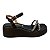 Sandalia Feminino Vizzano Alta Papete Anabela Tiras Brilho Strass 6525.106 Preto - Imagem 1