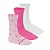 Meia Infantil Menina Cano Longo Molekinha Corações Rosa, Pink e Branco - Imagem 1