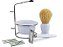 Kit Para Barbear Masculino Retro Vintage Lamina Metal Navalha Suporte Metal Saboneteira Pincel - Imagem 3