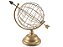 Globo Terrestre Modelo Flecha Enfeite de Mesa Em Metal Dourado  26x18 cm - Imagem 1