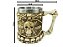 Caneca Caveira X Com Alça 400ml Copo Decorativo Em Metal E Resina - Imagem 2