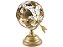 Globo Terrestre Decorativo Enfeite de Mesa Metal 29x18 cm Dourado - Imagem 4