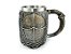 Caneca Cavaleiro Medieval Chopp Cerveja Com Alça 450ml Copo Decorativo em Metal e Resina - Imagem 1