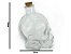 Garrafa de Vidro Formato Cranio Caveira Com Tampa Rolha Resistente 450ml - Imagem 2