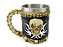 Caneca Caveira Dark 400ml Com Alça Copo Decorativo Em Metal e Resina - Imagem 5