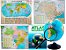 Kit Globo Terrestre Profissional Studio 30cm + Lupa +  Mapa do Brasil + Mapa Mundi + Mapa de SP + Livro Atlas - Imagem 1