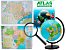 Kit Globo Terrestre Inflável 17cm + Atlas + Lupa + Mapas do Brasil e SP 120x90cm Escolar Decorativo - Imagem 1