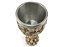 Cálice Taça Crânios Caveira Skull Aço Inox Resina Relevo Decorativo Rock Colecionável Vinho Coquetel - Imagem 5