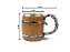 Caneca Barril Viking de Chopp 400ml Copo Decorativo Com Alça em Metal e Resina - Imagem 2