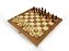 Jogo de Xadrez Damas e Gamão Dobrável em madeira 3 em 1 Grande Hoyle Games Tabuleiro 37,5 x 38,5 CM - Imagem 4