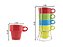 Conjunto 4 Xícaras p/ Chá e Café 200ML Empilhável Colorida Com Suporte em Metal Torre de Canecas - Imagem 2