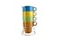 Conjunto 4 Xícaras p/ Chá e Café 200ML Empilhável Colorida Com Suporte em Metal Torre de Canecas - Imagem 10