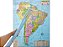 Mapa da América do Sul Político e Rodoviário Rodovia Principal Rota de Navegação Divisa de País 120x90CM - Imagem 1