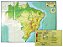 Mapa Brasil Físico Regional C/ Hipsometria e Batimetria Escolar Grande 120x90CM Atualizado - Imagem 2