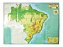 Mapa Brasil Físico Regional C/ Hipsometria e Batimetria Escolar Grande 120x90CM Atualizado - Imagem 4