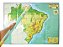 Mapa Brasil Físico Regional C/ Hipsometria e Batimetria Escolar Grande 120x90CM Atualizado - Imagem 1