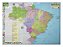 Mapa do Brasil Político e Escolar Edição Atualizada Tamanha Grande 120x90CM Bandeira dos Estados - Imagem 2