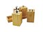 Kit Para Banheiro 5 Peças Dispenser de Sabão Liquido Porta Escova Em Bambu Ecokitchen Mimo Style - Imagem 3