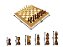 Jogo de Xadrez Damas e Gamão Dobrável em madeira 2 em 1 Grande Hoyle Games Tabuleiro 35 x 35 CM - Imagem 2