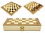 Jogo de Xadrez Damas e Gamão Dobrável em madeira 2 em 1 Grande Hoyle Games Tabuleiro 35 x 35 CM - Imagem 1