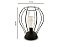 Luminária Aramada Geométrica Hoyle Led a Pilha Balão 22CM Decoração Para Casa Quarto Escritório - Imagem 2