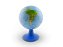 Globo Terrestre Mini Safari Animais Ilustrados Pontos Turísticos dos Países 16 CM Azul Tecnodidattica - Imagem 5