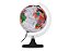 Globo Terrestre Branco Aquarela Lâmpada Led Luminária Decorativo Mapa Mundi Divisão De Países Português Escolar - Imagem 1
