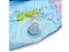 Globo Terrestre Inflável Mapa Mundi Em Português Giratório Com Suporte E Base Plástico 30x17 cm - Imagem 3