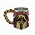 Caneca Caveira Pânico o Grito Gorro Vermelho Com Alça 400ml Copo Decorativo De Metal e Resina - Imagem 1