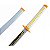 Espada Demon Slayer Kimetsu No Yaiba Katana Zenitsu Agatsuma Lamina de Bambu Cosplay Decoração - Imagem 2