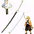 Espada Demon Slayer Kimetsu No Yaiba Katana Zenitsu Agatsuma Lamina de Bambu Cosplay Decoração - Imagem 1